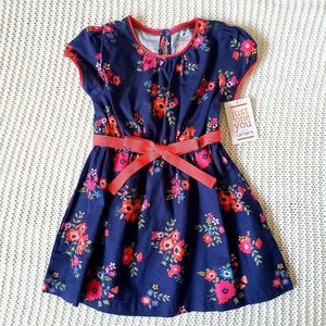 NWT Carter's Floral Belted Dress 18M
